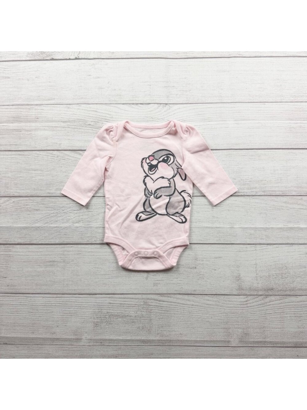 Disney Jumping Beans Baby Thumper Bunny Pink Long Sleeve Bodysuit 0-3 Months